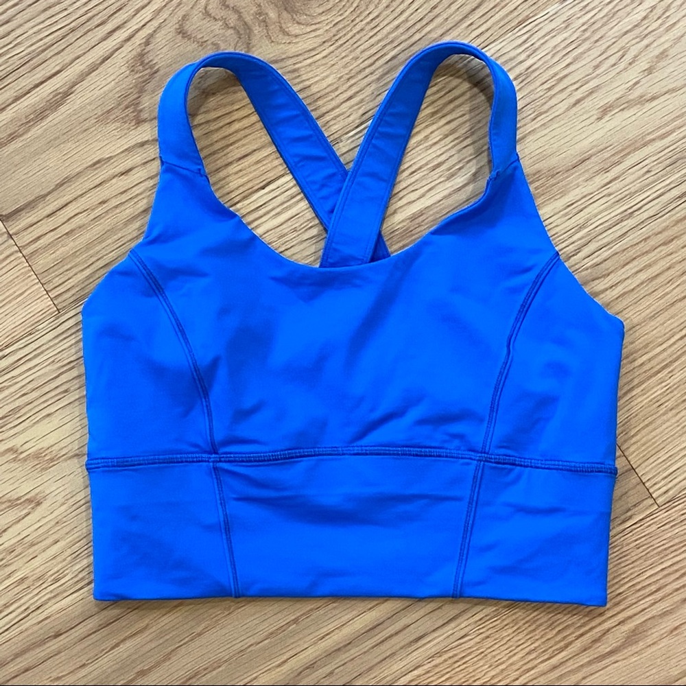 Lululemon Beat The Heat Bra Pipe Dream Blue Size 10 - Picture 3 of 4